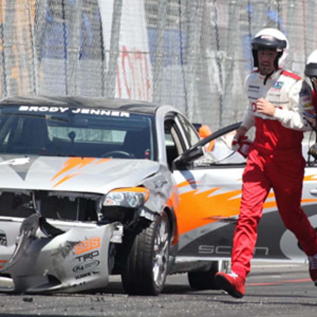 Eddie Cibrian and Brody Jenner Crash at Toyota Pro/Celebrity Race